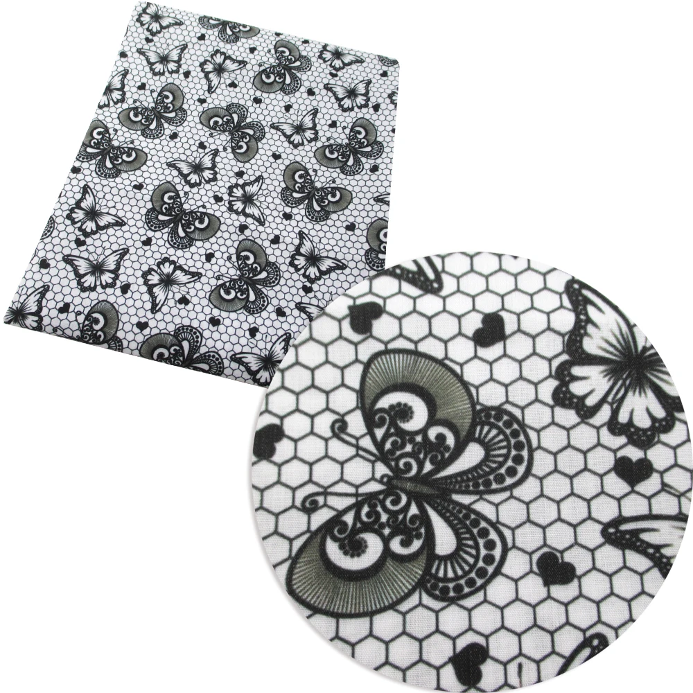 50*140 см, с принтом бабочки, пэчворк, Полиэстер, Хлопок, ткань, сделай сам, для шитья, стеганное, жировые четверти, материал для детей, c2858