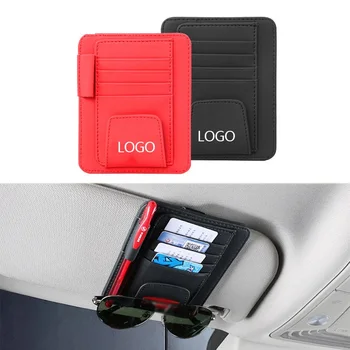 

Nstar Red 1pc Car Eyeglass Holder Car Interiror Decoration Multi Function Sun Visor Card Clip Styling For Alfa Romeo Opel Kia
