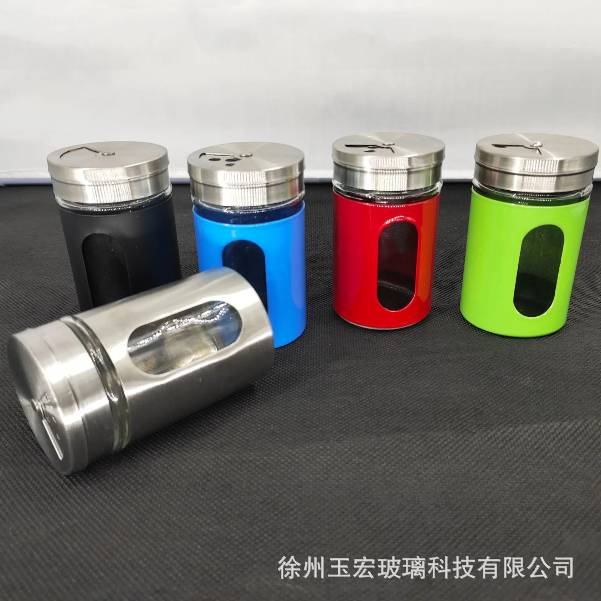 

Stainless steel seasoning bottle, pepper powder, cumin powder, barbecue, rotary color, multifunctional seasoning box