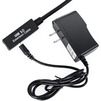 

5m/10m/15m USB 3.0 Extension Cable Signal Amplification Data Line US/EU Plug Power Adapter for Windows XP/Vista/7/OS