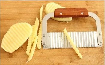 

Stainless Steel Corrugated Knife Creative Wave Potato Knife Potato Cut Kitchen Fries Cut Supplies