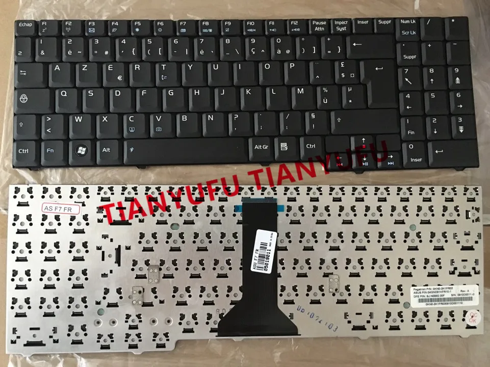 Клавиатура с французской раскладкой для ноутбука Asus M51 M51V M51E M51Q M51S M51A M51T M51TA M51K F7 F7E