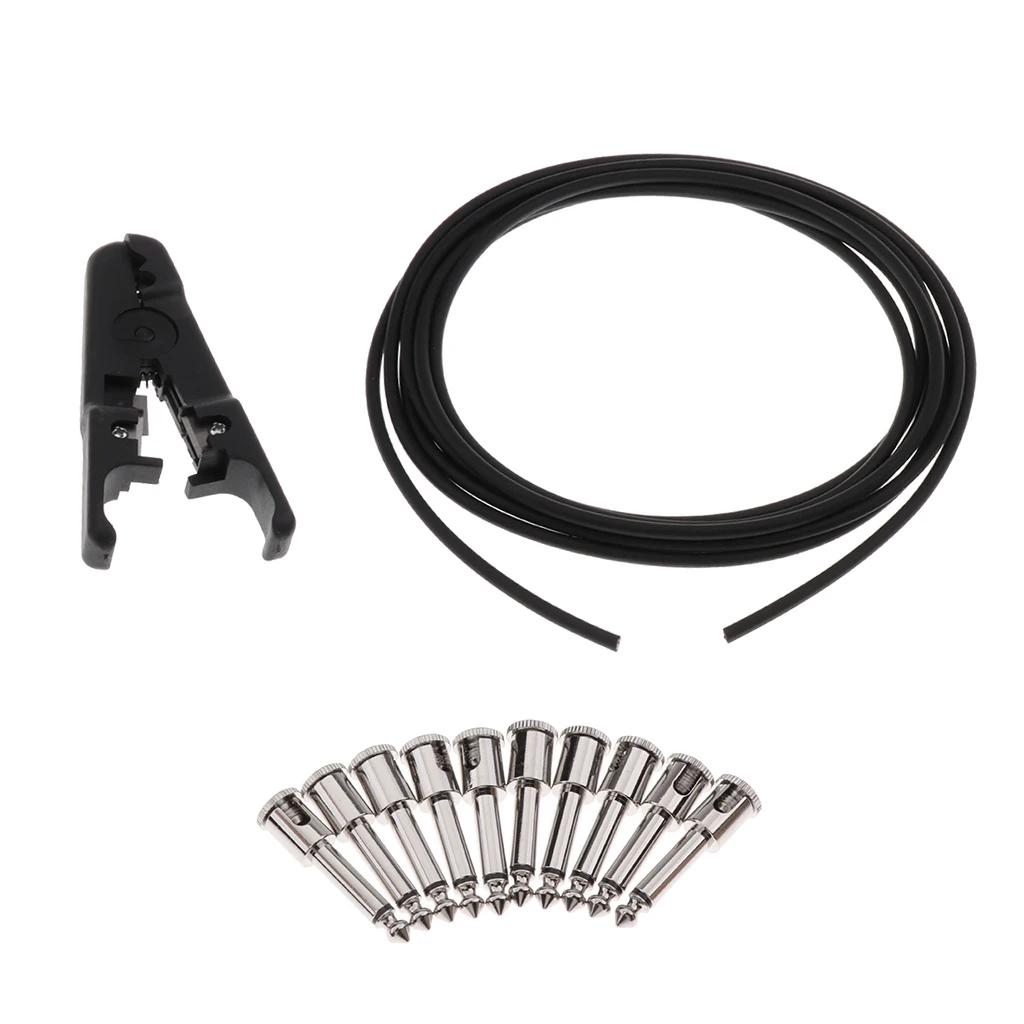 DIY 6.35mm Stereo Audio Cable+Wire Cutter for Electric Guitar Amp Amplifier Mixer