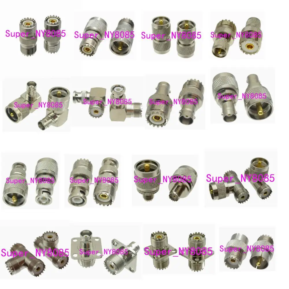 

Adapter UHF PL259 SO239 to UHF BNC Mini UHF Male Plug & Female Jack RF Coaxial connector