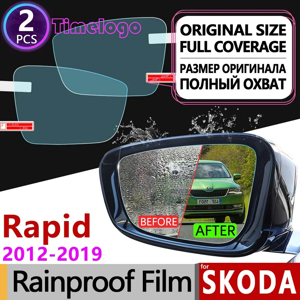 

For Skoda Rapid 2012-2019 Full Cover Anti Fog Film Rearview Mirror Rainproof Anti-Fog Films Clean Car Accessories 2014 2017 2018