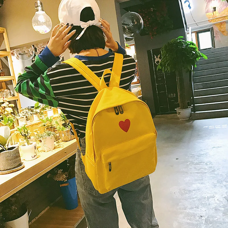 WOMEN'S Bag New Style Backpack Two-Piece Set Peach Heart Schoolbag College Style Korean-style Backpack