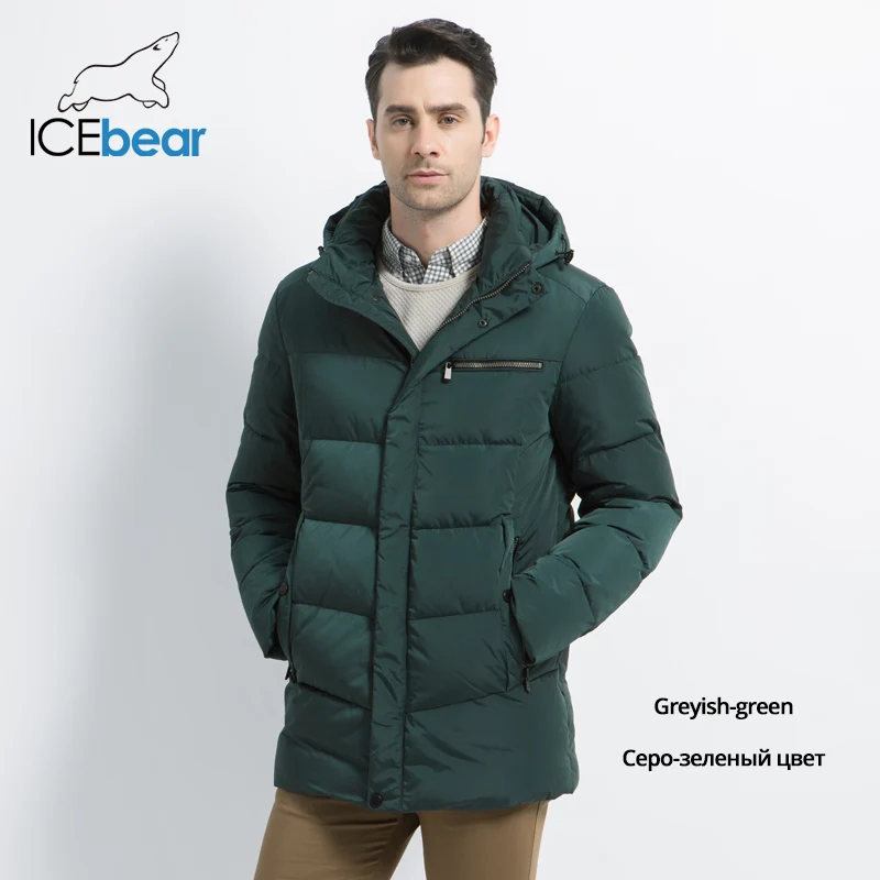 ICEbear2019 Новые мужские зимние пальто высокого качества Мужская куртка Модная мужская одежда Теплая мужская парка MWD19835D - Цвет: M803