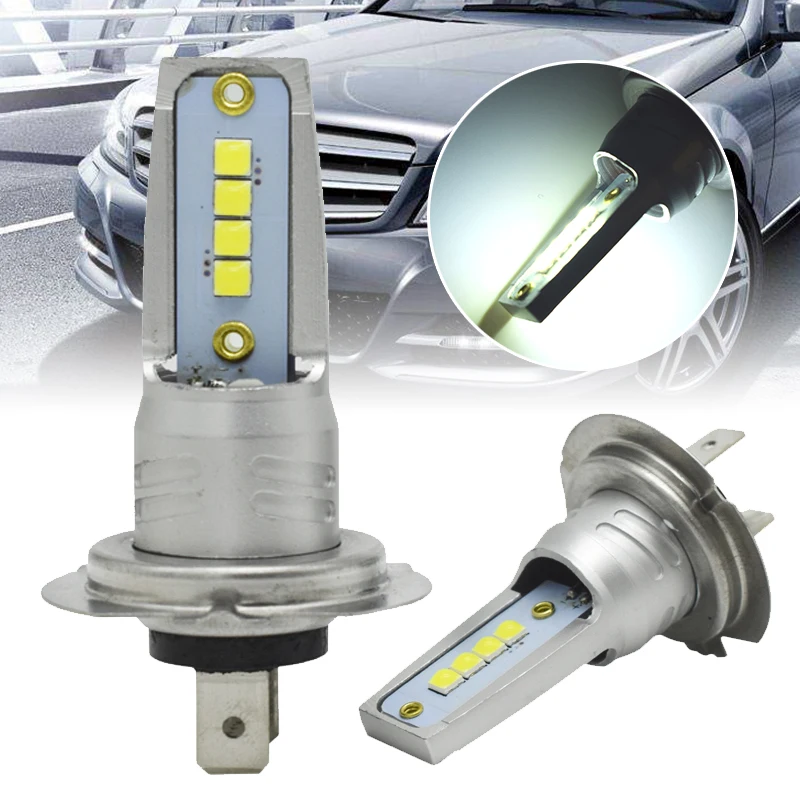 

Mayitr 1pair H7 LED SMD Headlight Conversion Kit COB Bulb 55W 10400LM Hi/Lo White Low Beam Bulbs