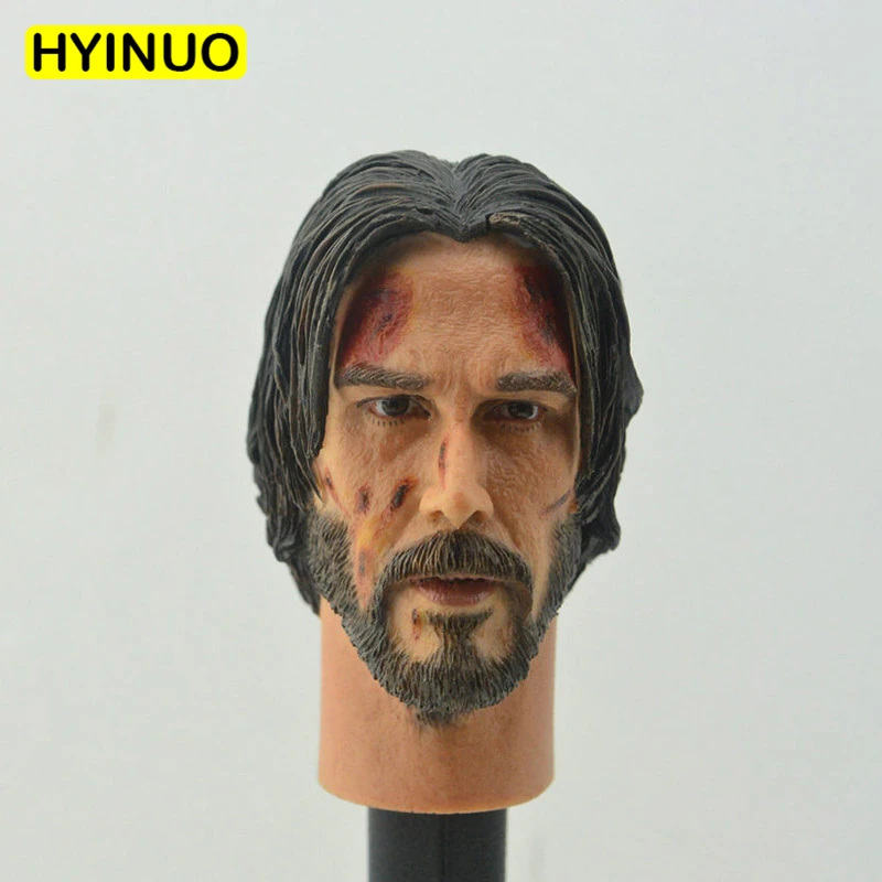 

Custom 1/6 Scale Handsome Keanu Reeves John Wick War Damage Edition Version Head Sculpt Headplay f 12" Action Figure Body