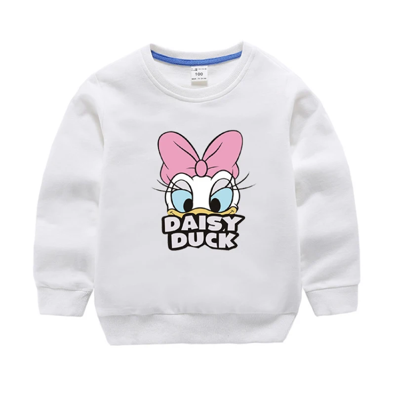 

Children Hoodies Sweatshirts Donald Duck Boys Girl Kids Cartoon Print Cotton Pullover Tops Baby Boys Casual Autumn Clothes 0-8T