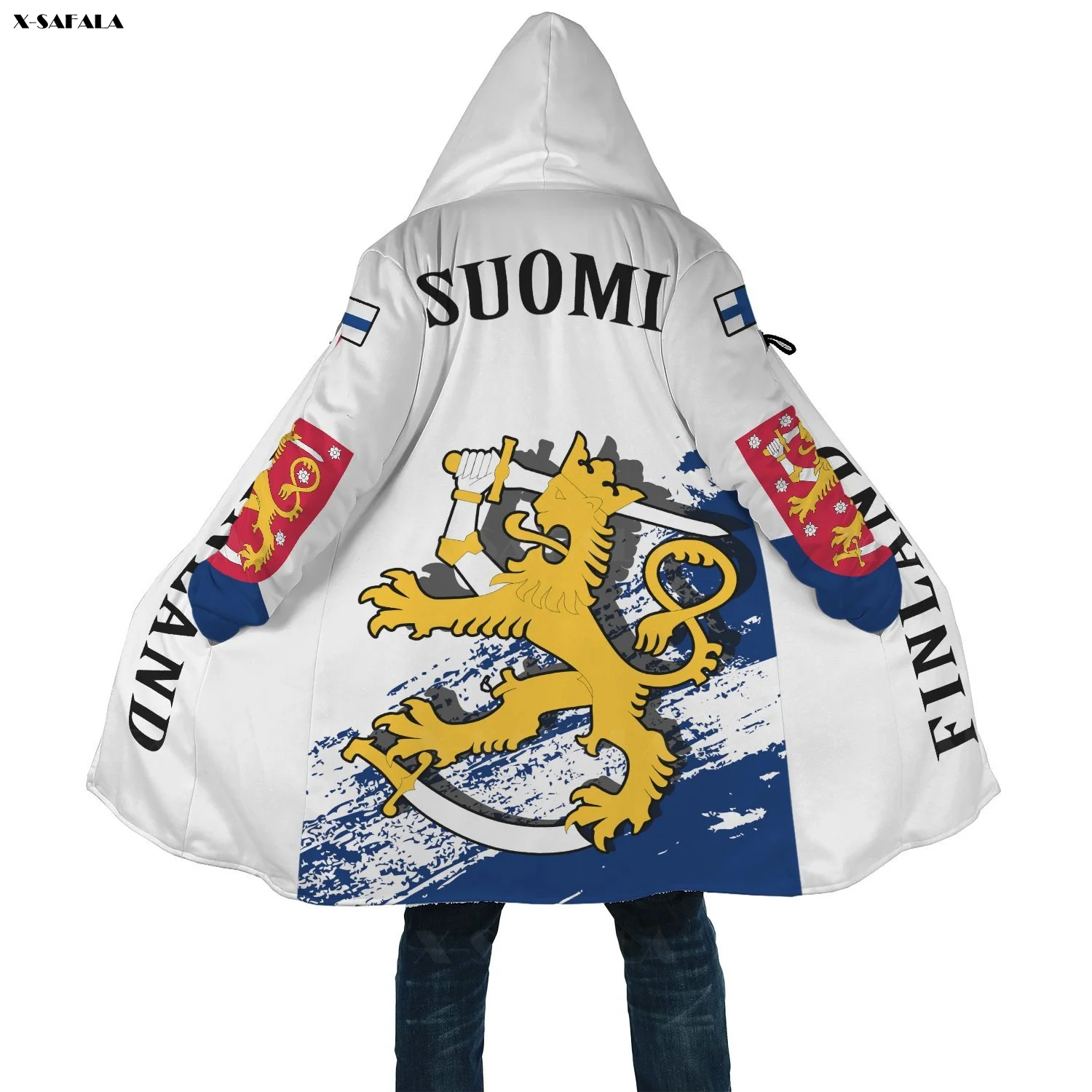 Finland Country Flag Pattern Printed Hoodie Duffle Coat Hooded Blanket  Cloak Thick Jacket Cotton Pullovers Dunnes Overcoat - AliExpress Men's  Clothing