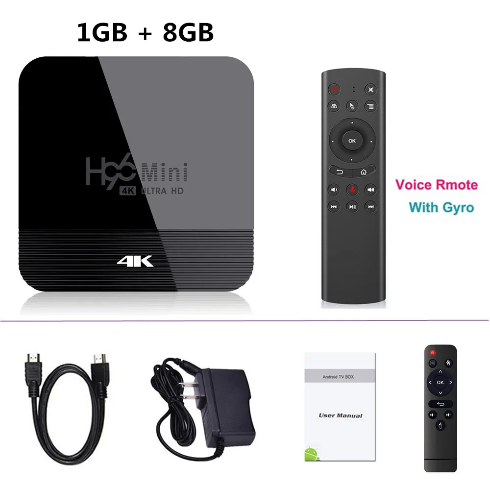 1GB 8GB G20 voice H96 мини H8 Android 9,0 ТВ приставка RK3228A четырехъядерный 2 Гб 16 Гб Смарт ТВ приставка 2,4G 5G Wifi BT4.0 H.265 4K Google плеер медиаплеер - Цвет: 1GB 8GB G20 voice