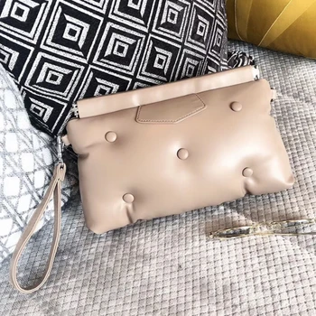 

High quality Down Space Pillow Design Pu Leather Women Clutch Bag Envelope Crossbody Messenger Bag Handbag Designer Bag Bolsa