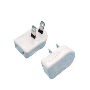

2Pin US/JP Plug Socket Male to Female Travel Charger Power Adapter Wall Socket Ultrathin Right Angle Power Plug White
