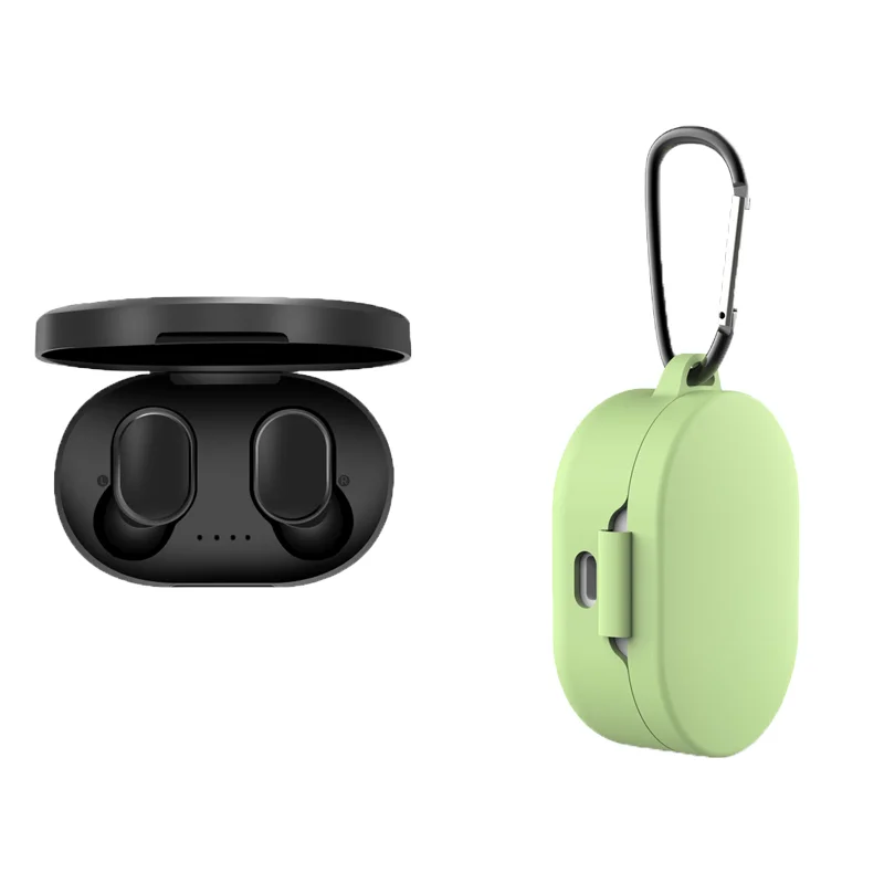 black green A6S беспроводные наушники TWS для Xiaomi Redmi Airdots, наушники Bluetooth 5,0, наушники с шумоподавлением, микрофон для iPhone, huawei, samsung - Цвет: black green