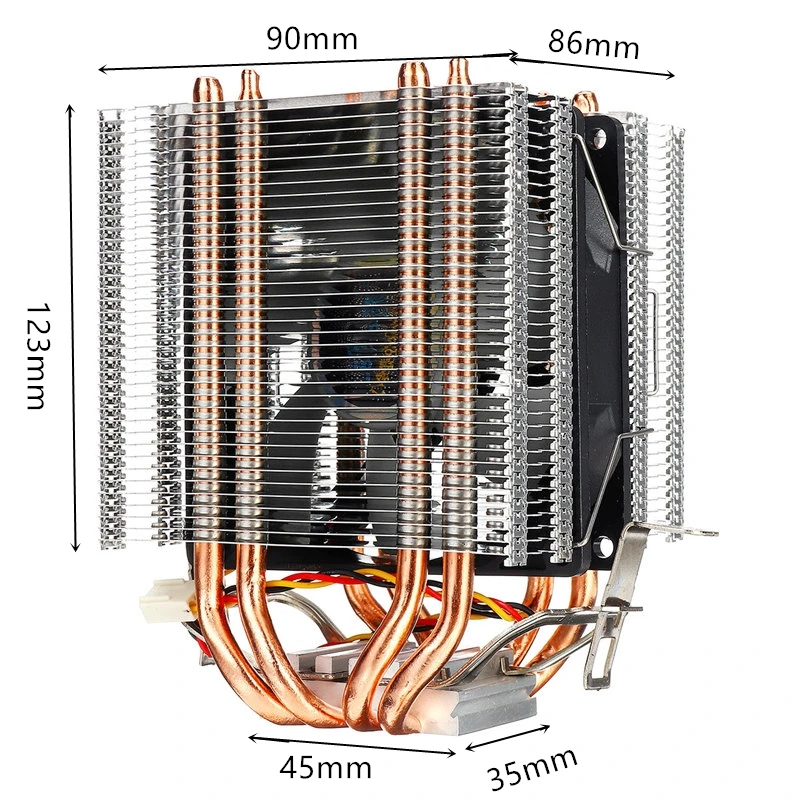 Процессор Кулер 4 прямого контакта с тепловым стержнем heat pipe двойная башня охлаждения вентилятор радиатора для Intel LGA 1150/1151/1155/1156/775/1366 AMD