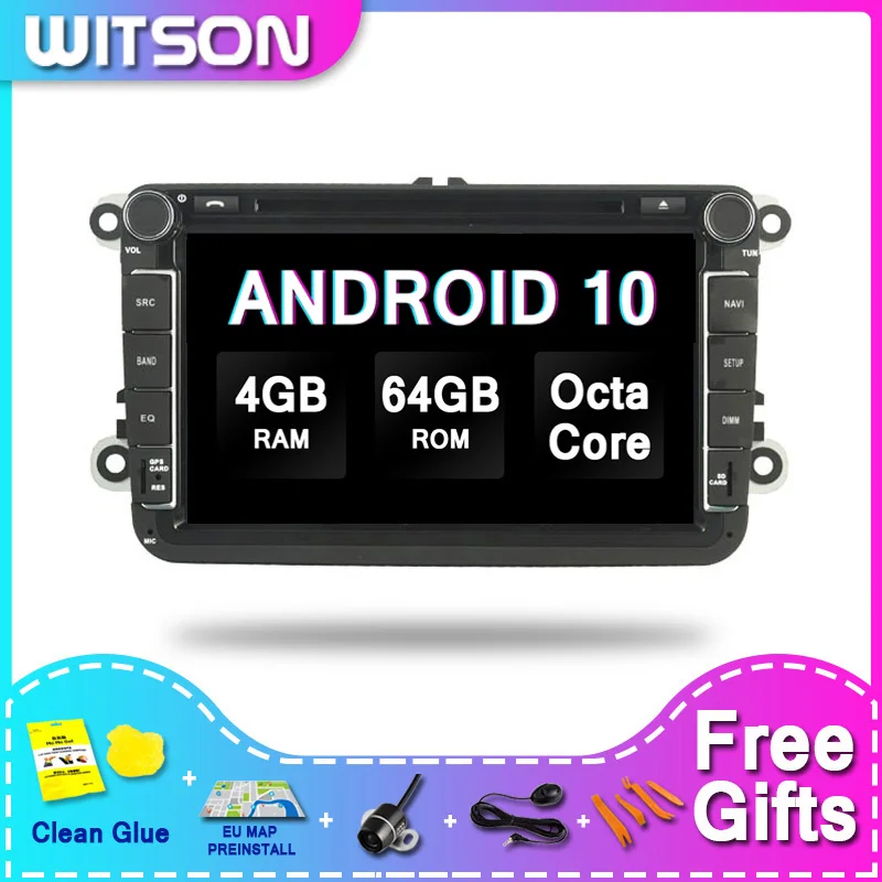 DE Stock! WITSON Android 10 сенсорный экран автомобильное радио для/PASSAT/SAGITAR/GOLF/TI