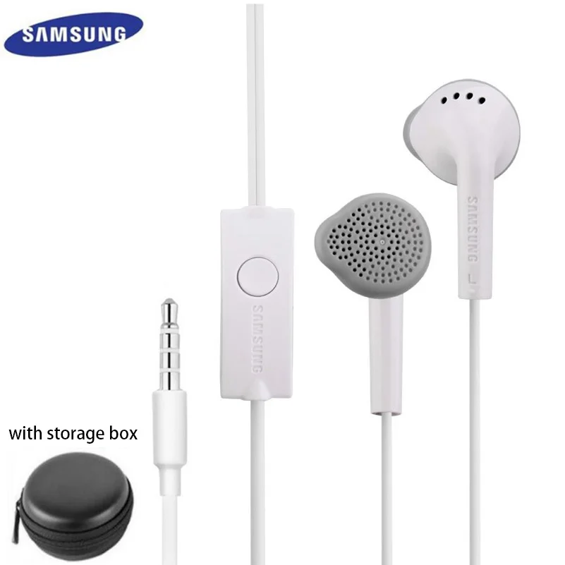white with box Samsung EHS61 наушники стерео звук бас наушники с микрофоном гарнитура для Galaxy S6 S7 край S8 S9 S10 плюс J4 J6 A7 A10 A30 A50 A70 - Цвет: white with box
