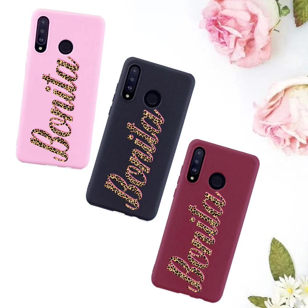 Sexy Leopard Personalized Customize Name Candy Silicone Phone Case Fundas For Xiaomi Mi Redmi Note 5 6 7 8 9 10 lite Pro Plus | Мобильные