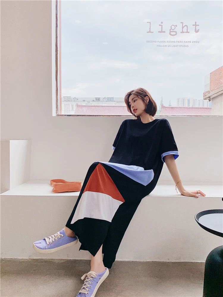 New 2020 Fashion streetwear letter words print maxi long dress boho beach sundress vestidos zomerjurk dames