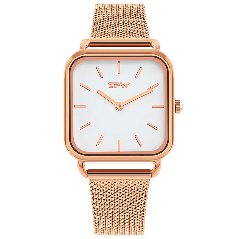 

Causal Watches For Women Rose Gold Quartz Wrist Watch Clock Montre Femme square watch relogio feminino vintage