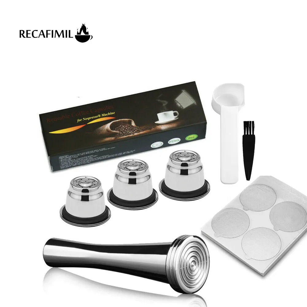 

RECAFIMIL Rich Crema Coffee Capsule with Foils Stainless Steel Capsule Self Adhesive Aluminum Foil Brewer Lid Cup Flim Sticker