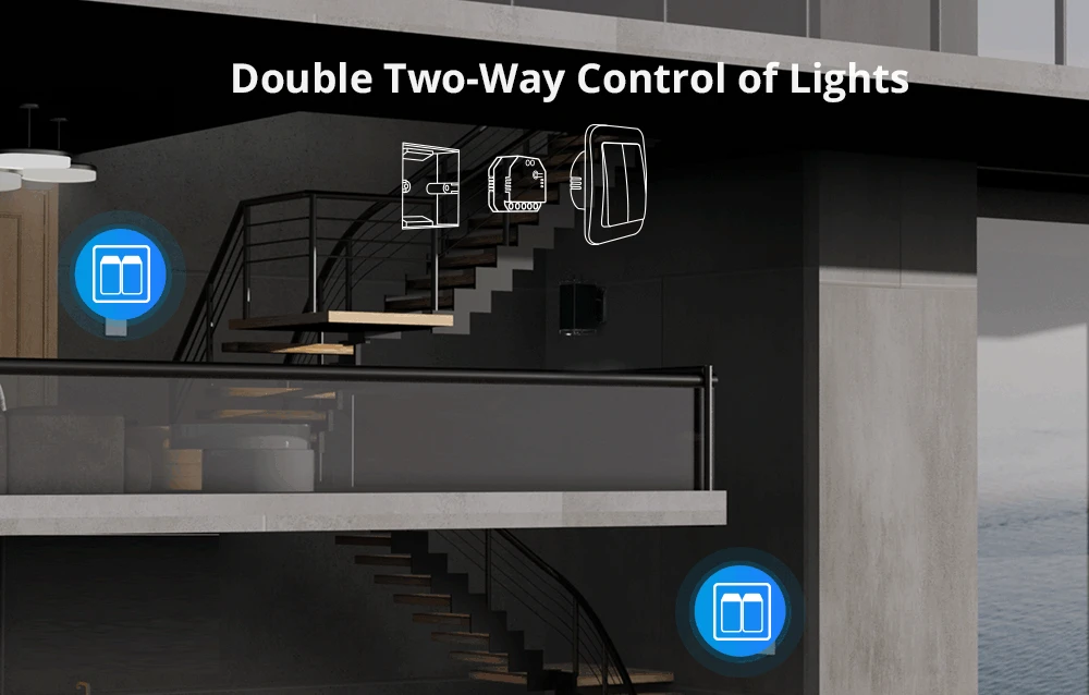 SONOFF DualR3 DIY Wifi Smart Switch 2 Gang DUAL R3 Module Power Metering eWeLink APP Remote Control Alexa Google Home Siri Voice