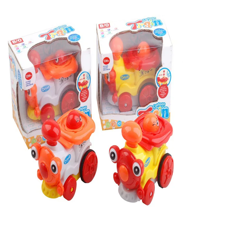 

Children Early Childhood Fun Electric Light And Sound Cartoon Train Baby Educational Electric Universal Car Boy Toy