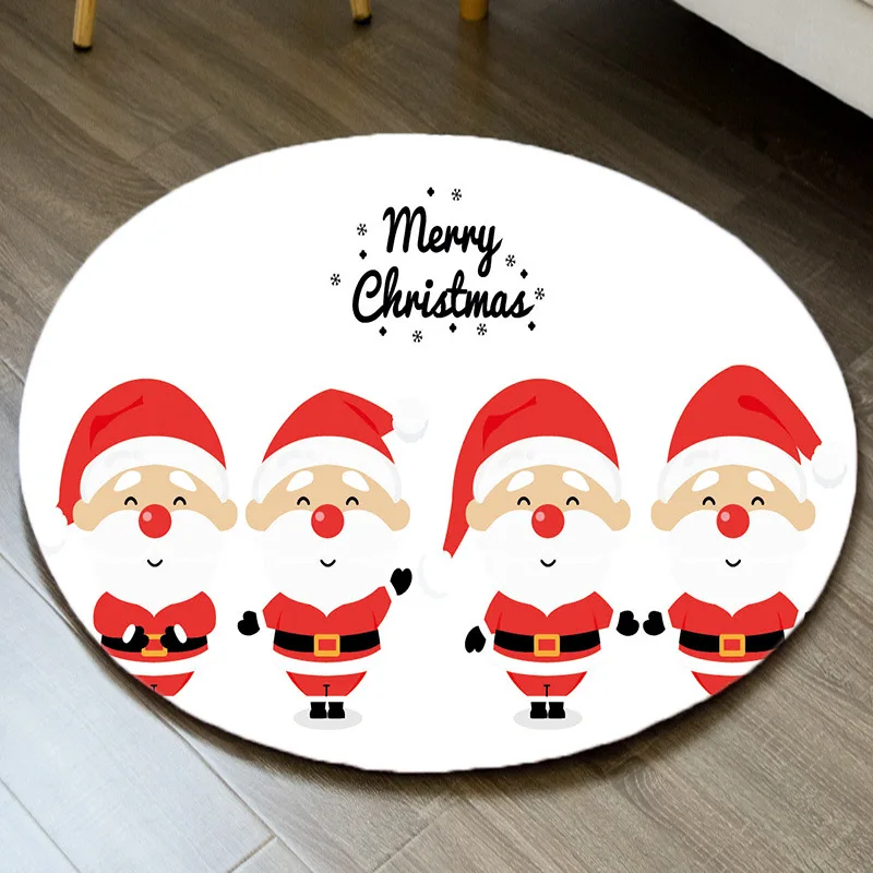 Merry Christmas Santa ковер детский сюрприз игровой коврик круглый фланелевый ковер рождественские буквы 3D подушка для стула ковёр для гостиной