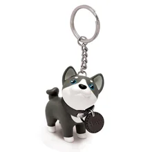 Креативный-милый щенок гибкий резиновый брелок 3D корейский стиль ПВХ щенок брелок для ключей Щенок Подвески для ключей