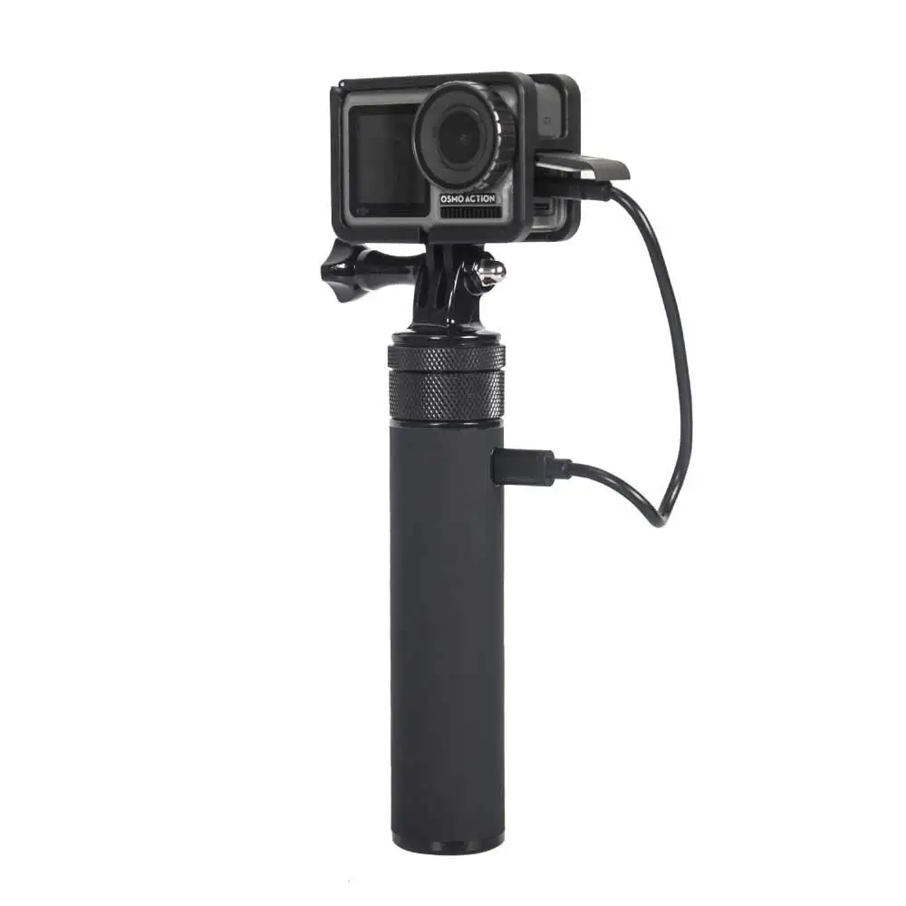  Smatree Handheld Portable Charging Power Bank and Selfie Stick 2 in 1 Hand Grip for DJI OSMO Action