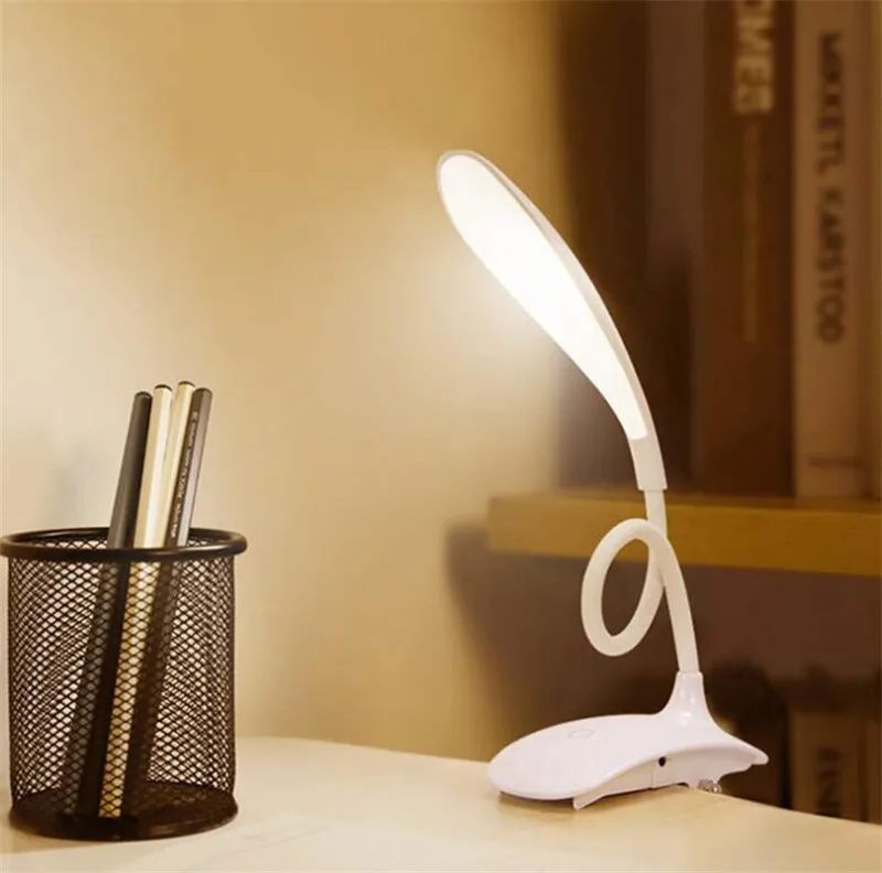 Светодиодный настольный светильник для чтения с защитой глаз настольная лампа с зажимом для чтения книг светильник USB 5 в настольная сенсорная 3 режима заряжаемая лампа