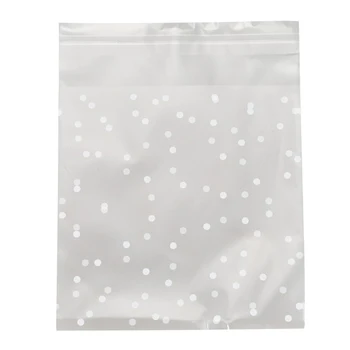 

200Pcs Frosted Cute Dot Plastic Packaging Candy Biscuit Soap Packaging Bag Cake Packaging Self-Adhesive Sample Gift Bag