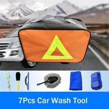 7 шт. инструмент для мытья автомобиля чистящие средства для автомобиля набор для чистки автомобиля с подарочной сумкой набор чистящих средств
