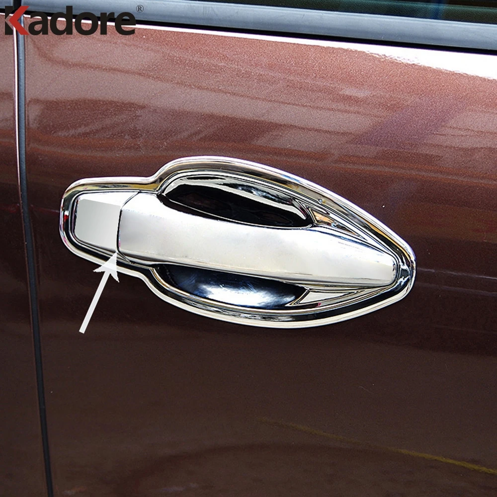 Для Peugeot 2008 2014 2015 2016 2017 2018 ABS хромированная крышка дверной ручки отделка внешние