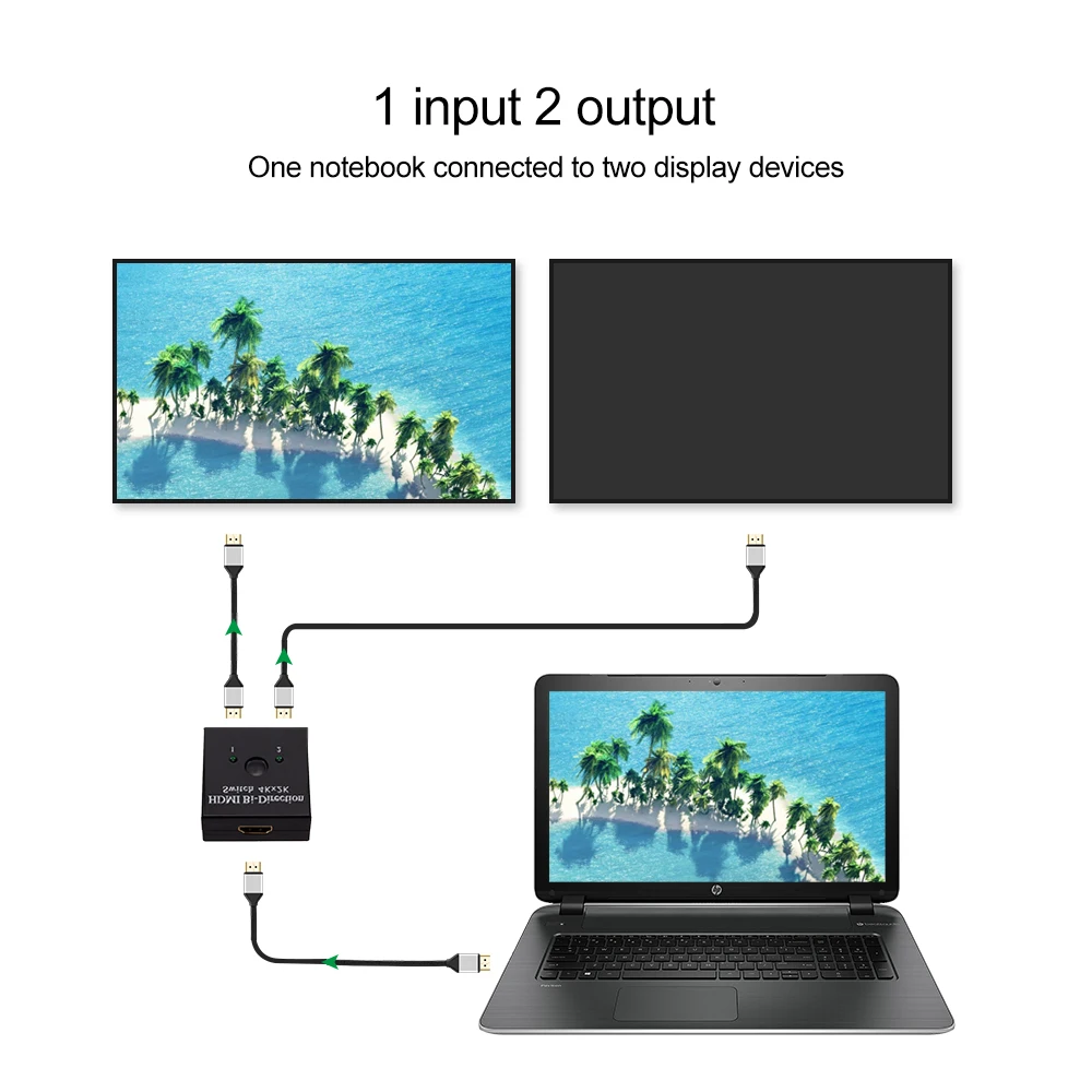 HDMI сплиттер 2x1 1x2 UHD 4K двухнаправленный HDMI 2,0 переключатель сплиттер концентратор для PS4/3 ТВ коробка HDCP 3D HD ТВ конвертер адаптер