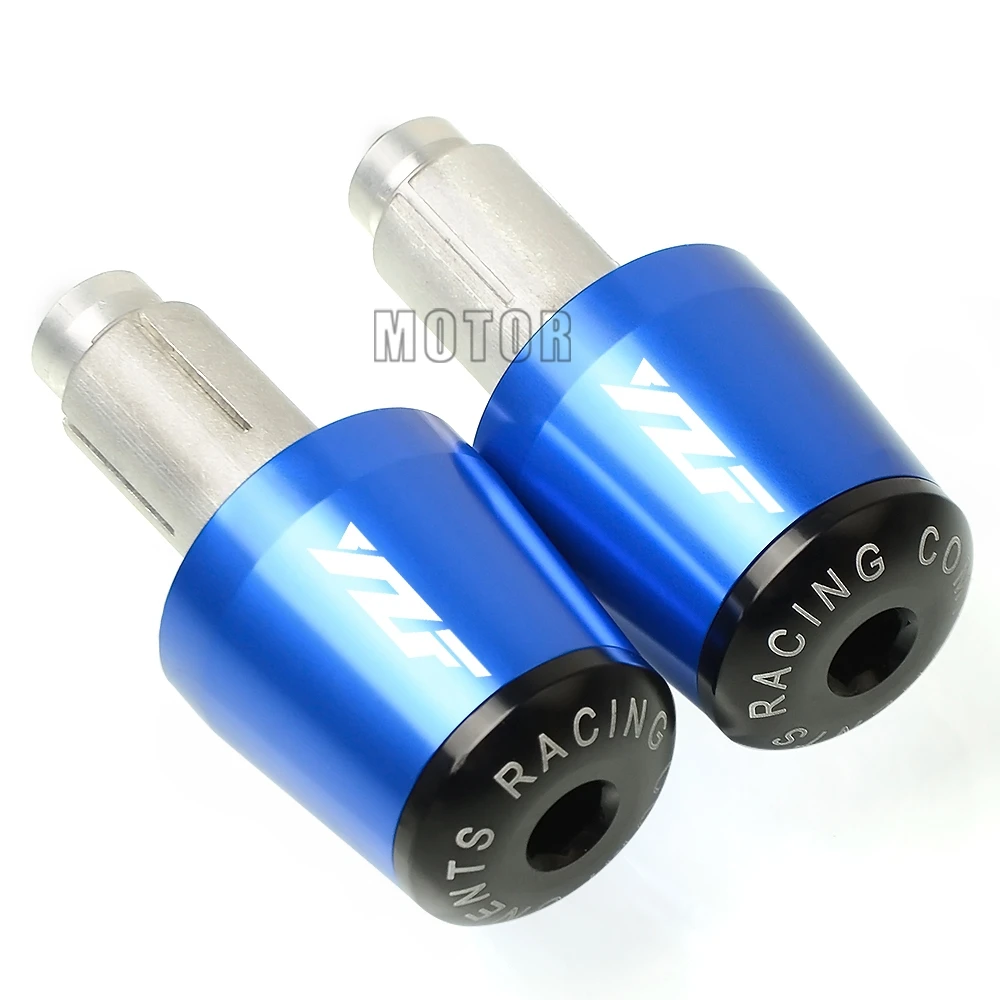 Для Yamaha YZF R1/R1M/R1S/R3/R6/R15/R25 Мотоцикл Универсальный 7/" 22 мм алюминиевый руль ручки крышки рукоятка концы ручки вилки - Цвет: Blue