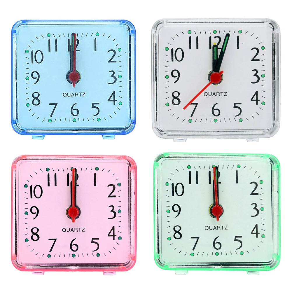 1 шт. Квадратный маленький будильник милые Креативные модные часы для студента спальни прикроватные офисные электронные часы мини-Сигнализация часы