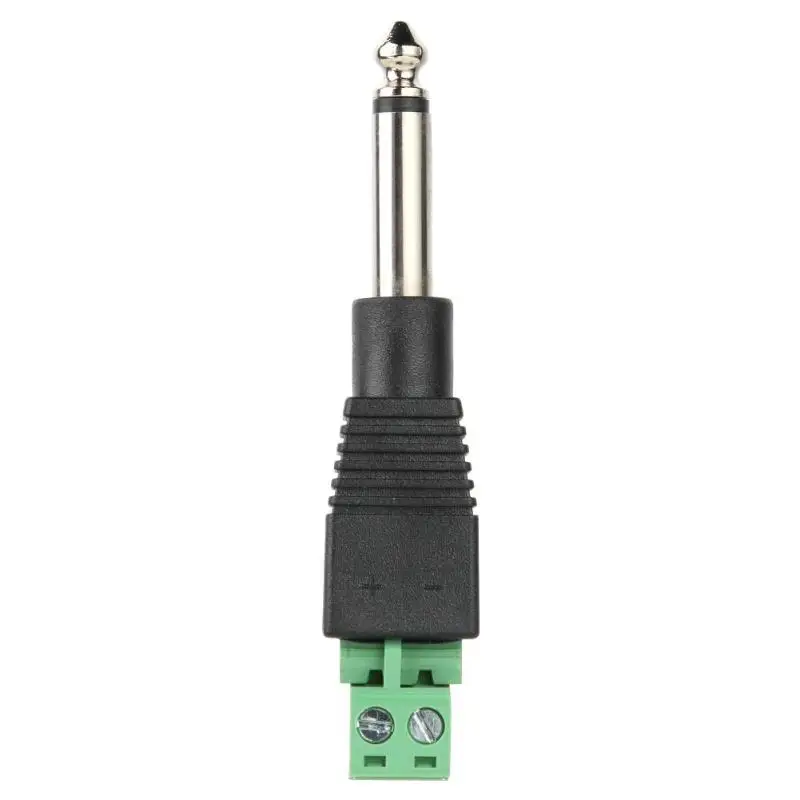

6.35mm Mono TS Male to AV Screw Video Balun Terminal Adapter Converter Plug