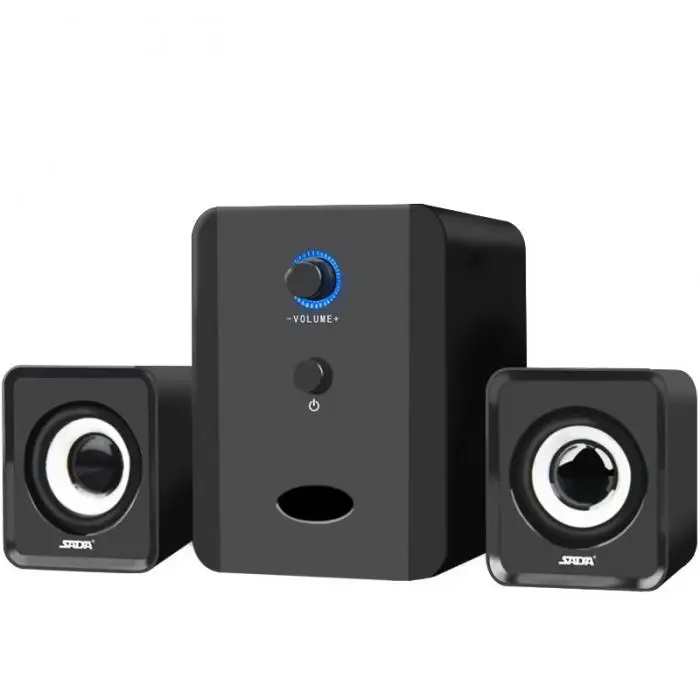Высокое качество 1 комплект настольный USB проводной бас стерео сабвуфер динамики с Bluetooth аудио музыкальный плеер домашнего офиса игры видео использования
