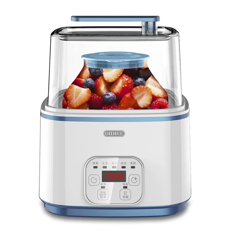 220V 20w 2L DIY Automatic Enzyme wine machine Ferment Yogurt maker two liners High borosilicate glass PTC heating Timing