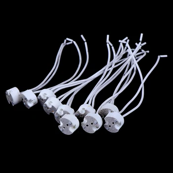 

10/5/1pcs 220V 2A MR16 GU5.3 Base Socket Wire Connector Led Lamp Ceramic Holder