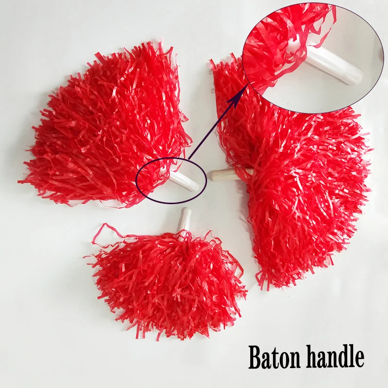 20pcs Plastic Cheerleader Pom Ppom Girl Cheer Refueling Props Cheerleading Pompon Pompoms NonFading plastic hand flowers