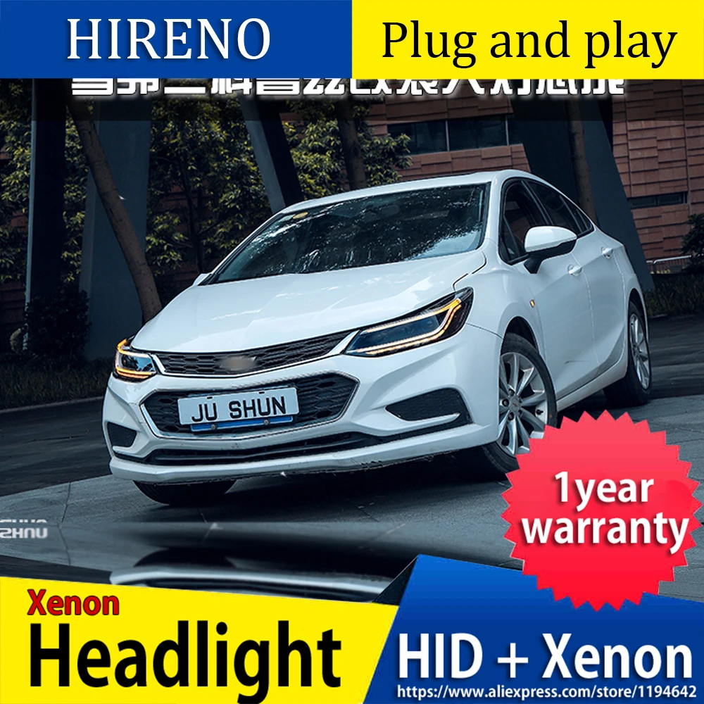 Автомобильный Стайлинг Головной фонарь для новых Chevrolet Cruze фары- светодиодный фары DRL Q5 Биксеноновые линзы Высокий Низкий луч парковка