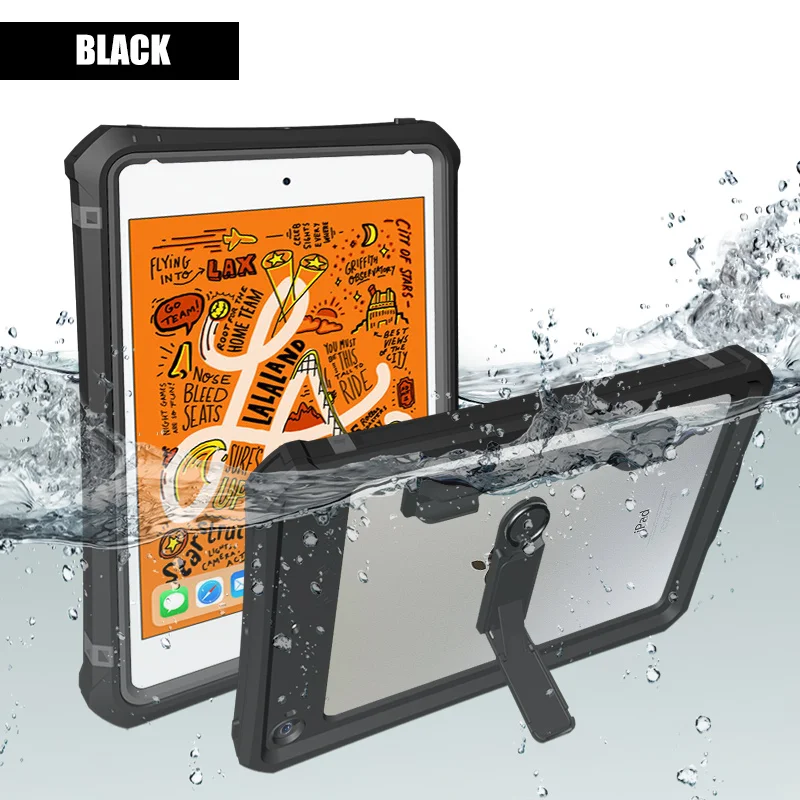 Black MOMOTS водонепроницаемый чехол для планшета для iPad Mini 5/4 с карандашом, противоударный силиконовый чехол, детский чехол для планшета для iPad 7,9 Funda - Цвет: Black