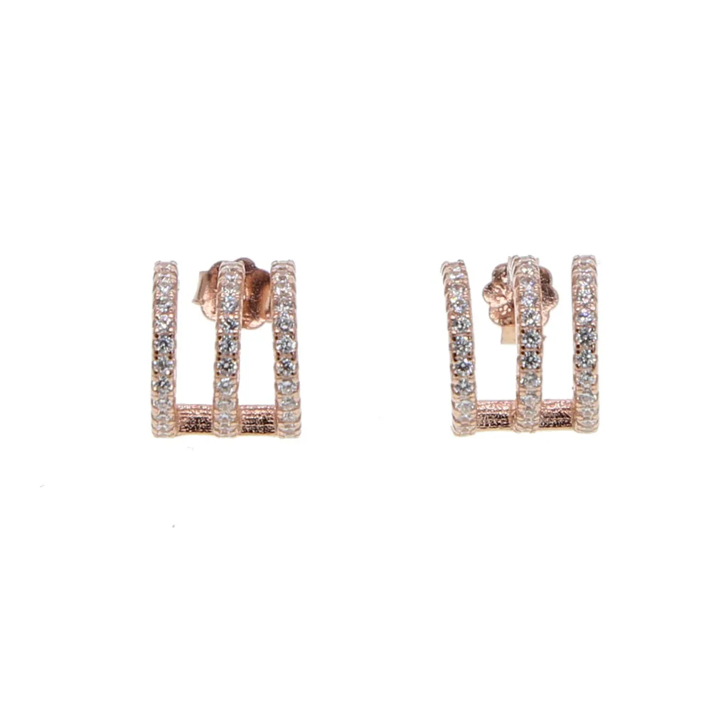Роскошные маленькие круглые Австрийские прозрачные CZ серьги для женщин, модные вечерние элегантные серьги-гвоздики, ювелирные изделия из серебра 925 пробы