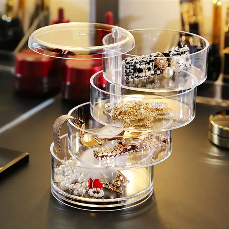Multi-Functional Skin Care Products Remote Control Cosmetics Jewelry Storage Box Make Up Cosmetics Organizer Storage Box