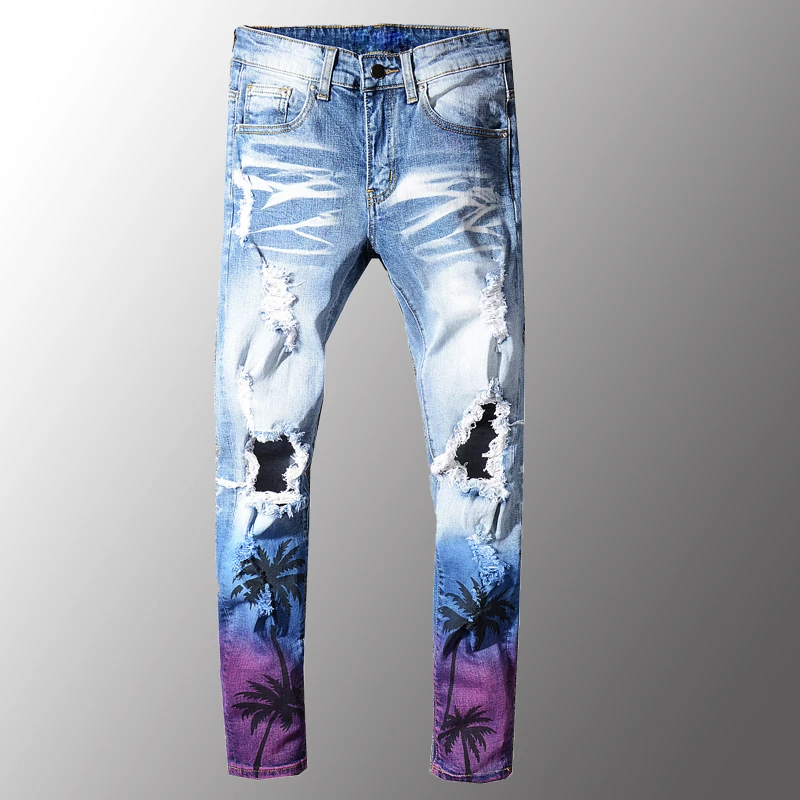 Painted jeans for men Clearance