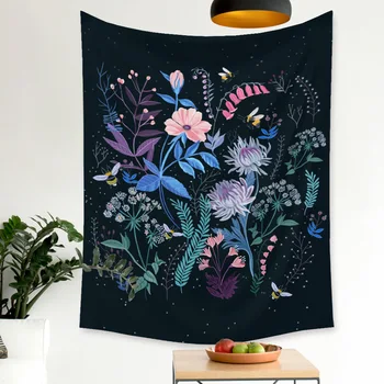 

Floral Buttefly Tapestry Wall Hanging 3D Printed Home Throw Rug Blanket Carpet Home Decor Wall Cloth Mandala Hippie Room Decor