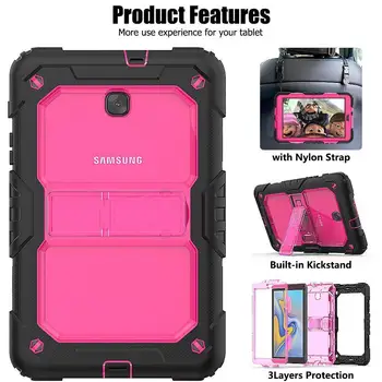 

For Samsung Tab A 8.0 2018 Tablet Case SM-T387 Heavy Duty Full-Body Dropproof Silicone PC Skin Case for Galaxy Tab A 8 inch T387